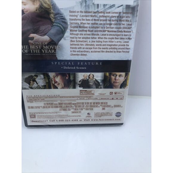 The Book Thief Sophie Nélisse, Emily Watson, Geoffrey Rush dvd -  New - Picture 6 of 10